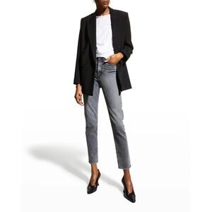 SLVRLAKE Beatnik High Rise Slim Jean Harvest Moon Sz 25 Grey Black Straight Leg